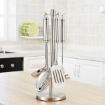 Rotating Utensil Rack, Multifunctional Kitchen Storage Organizer, for Storing Utensils, Coffee Mugs, Towels, and Keys, Black